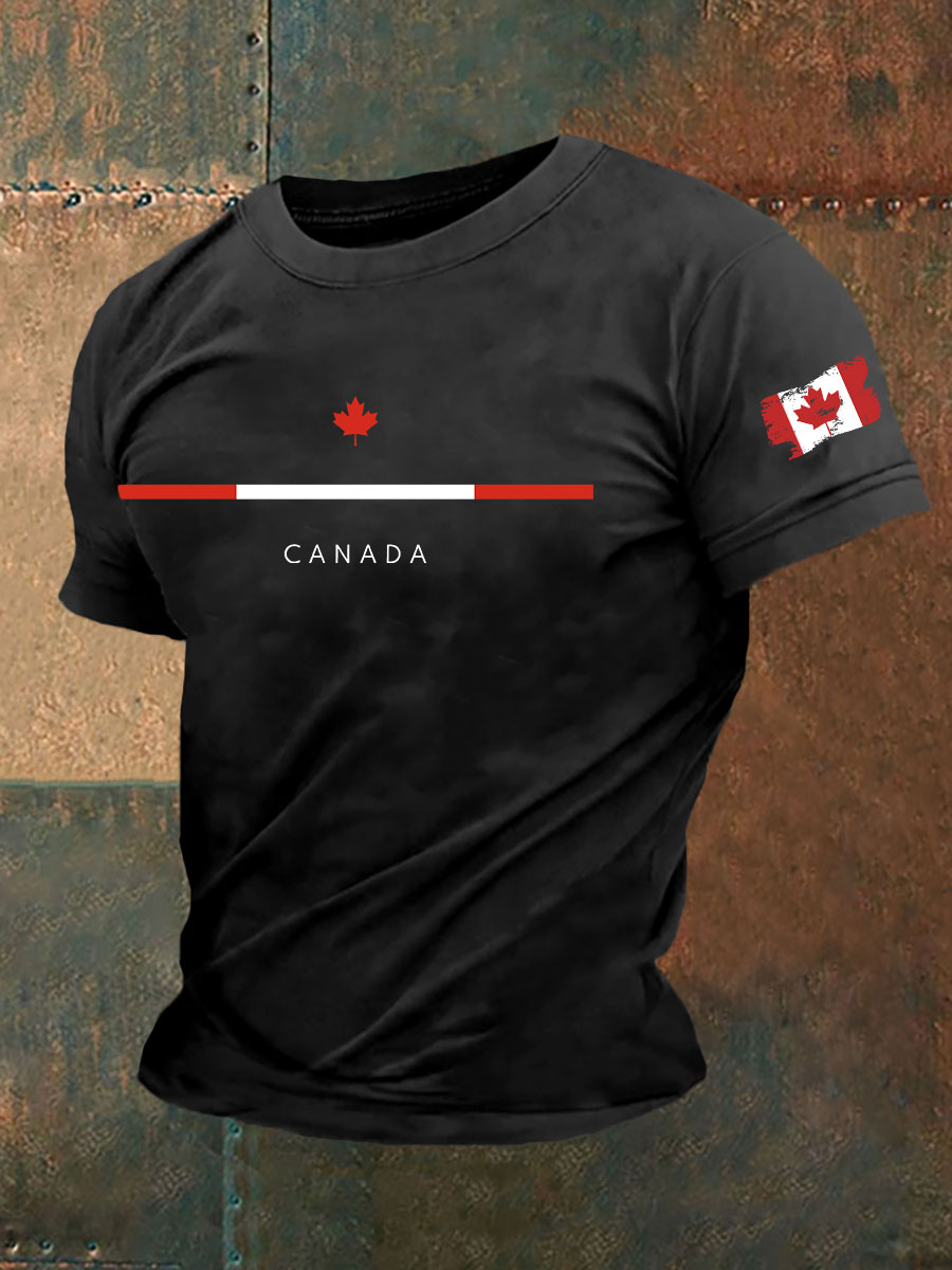 Men's Canada Print Casual T-Shirt