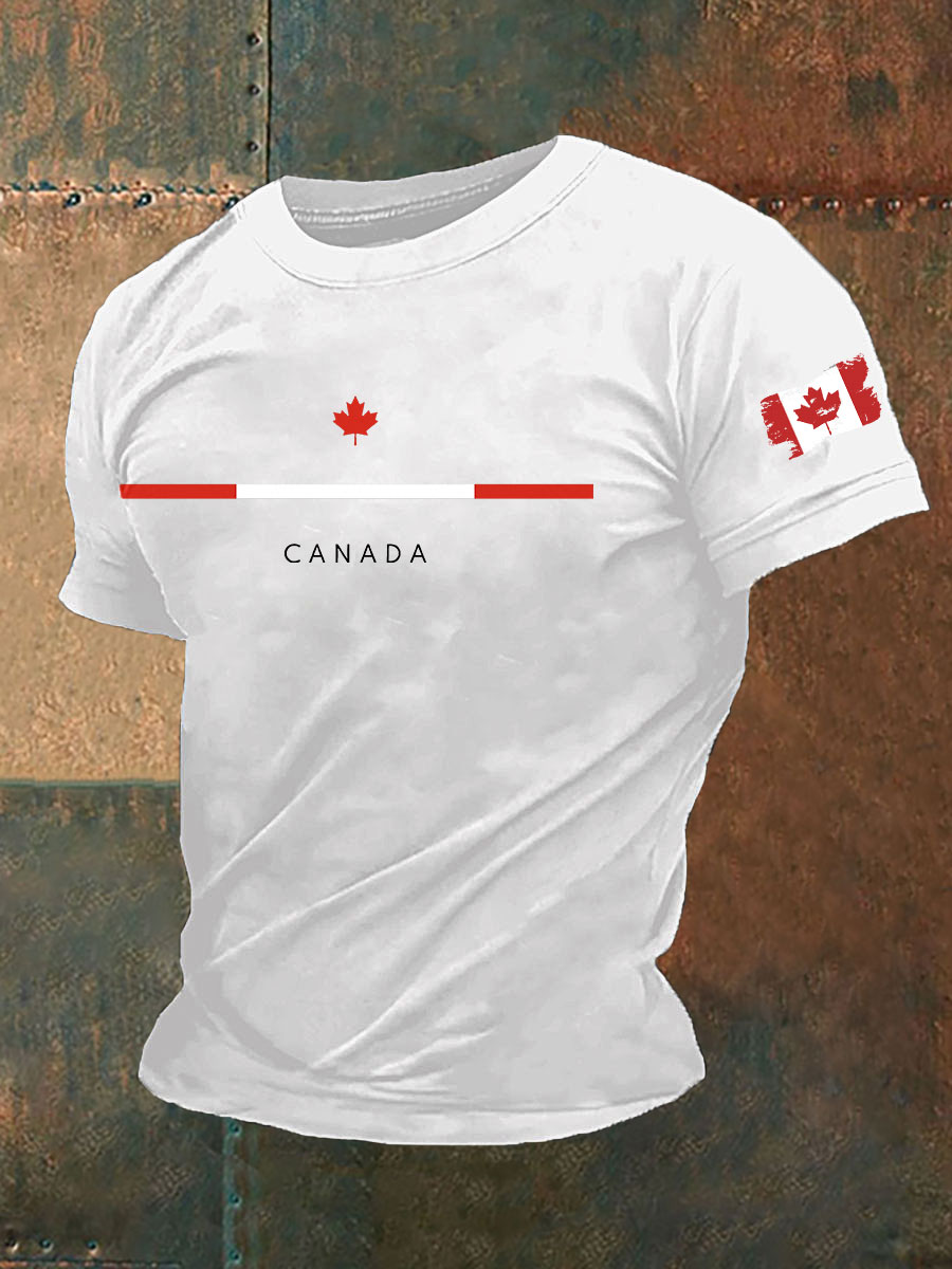 Men's Canada Print Casual T-Shirt