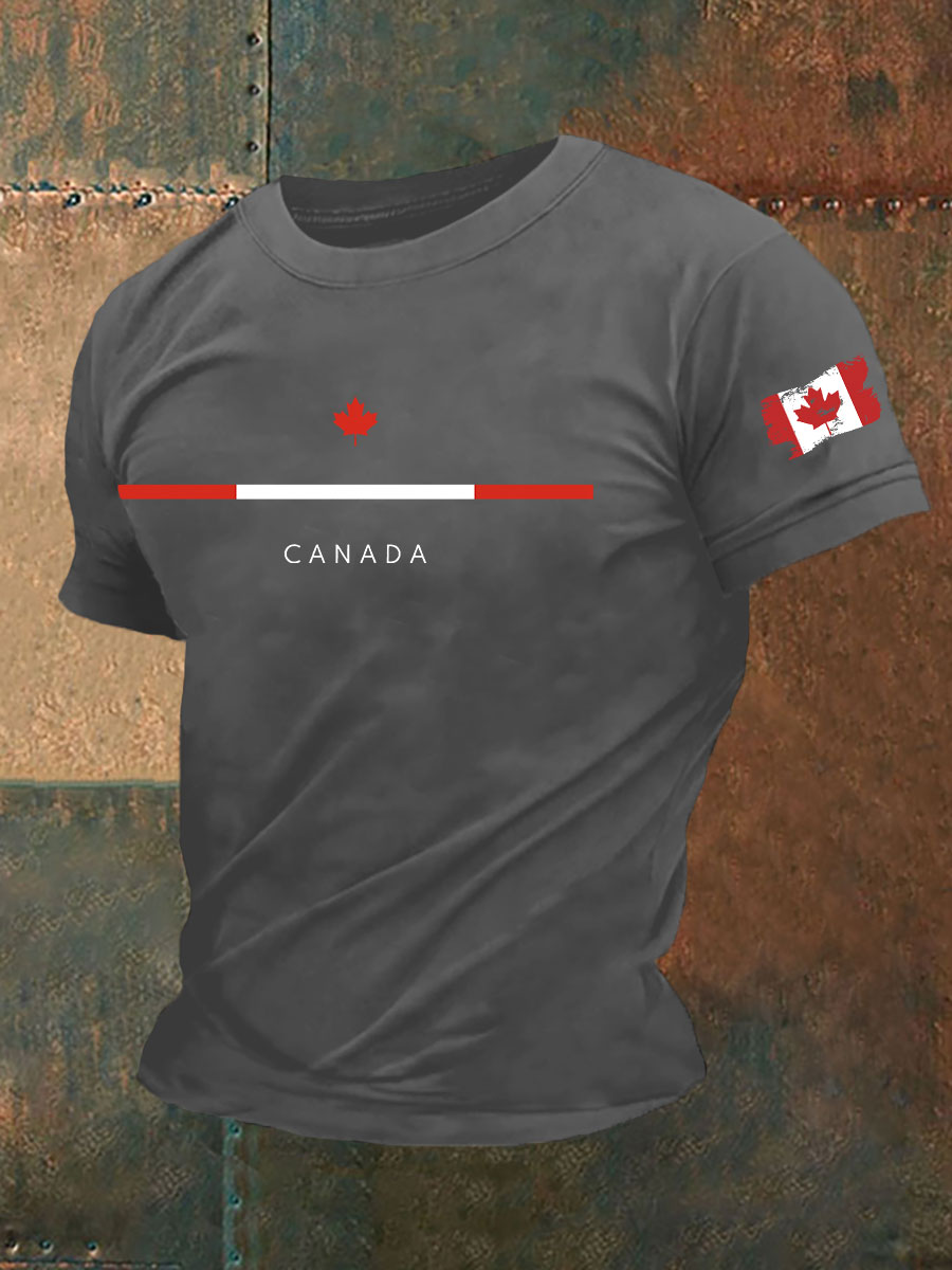Men's Canada Print Casual T-Shirt