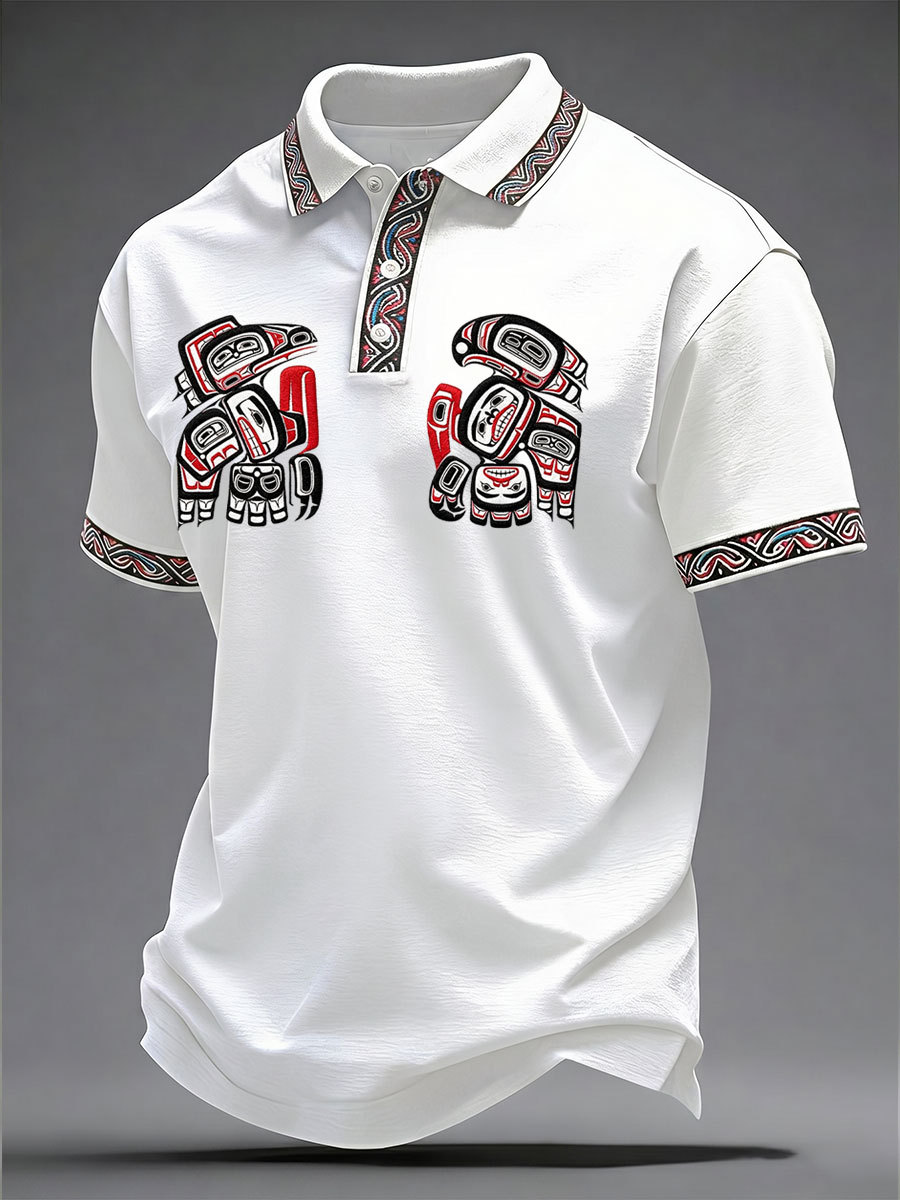 Men's Indigenous Totem Art Casual Top