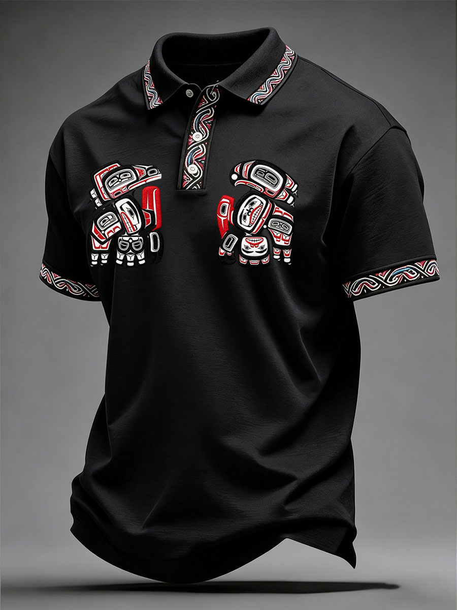 Men's Indigenous Totem Art Casual Top