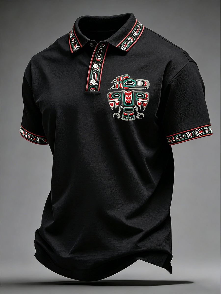 Men's Indigenous Totem Art Casual Top