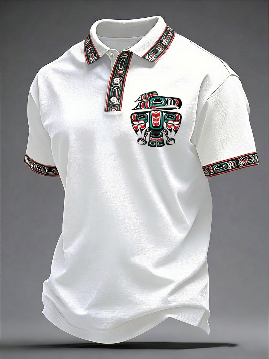 Men's Indigenous Totem Art Casual Top