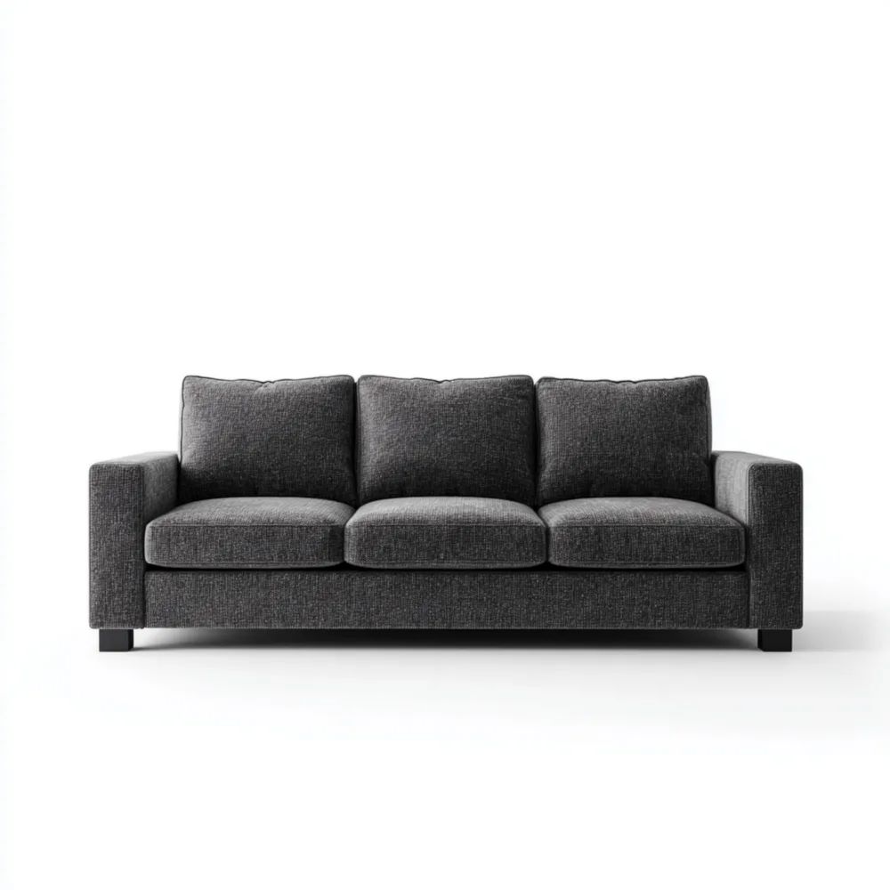 Divano a tre posti 200x90x85 cm - Grigio Scuro - Design Moderno