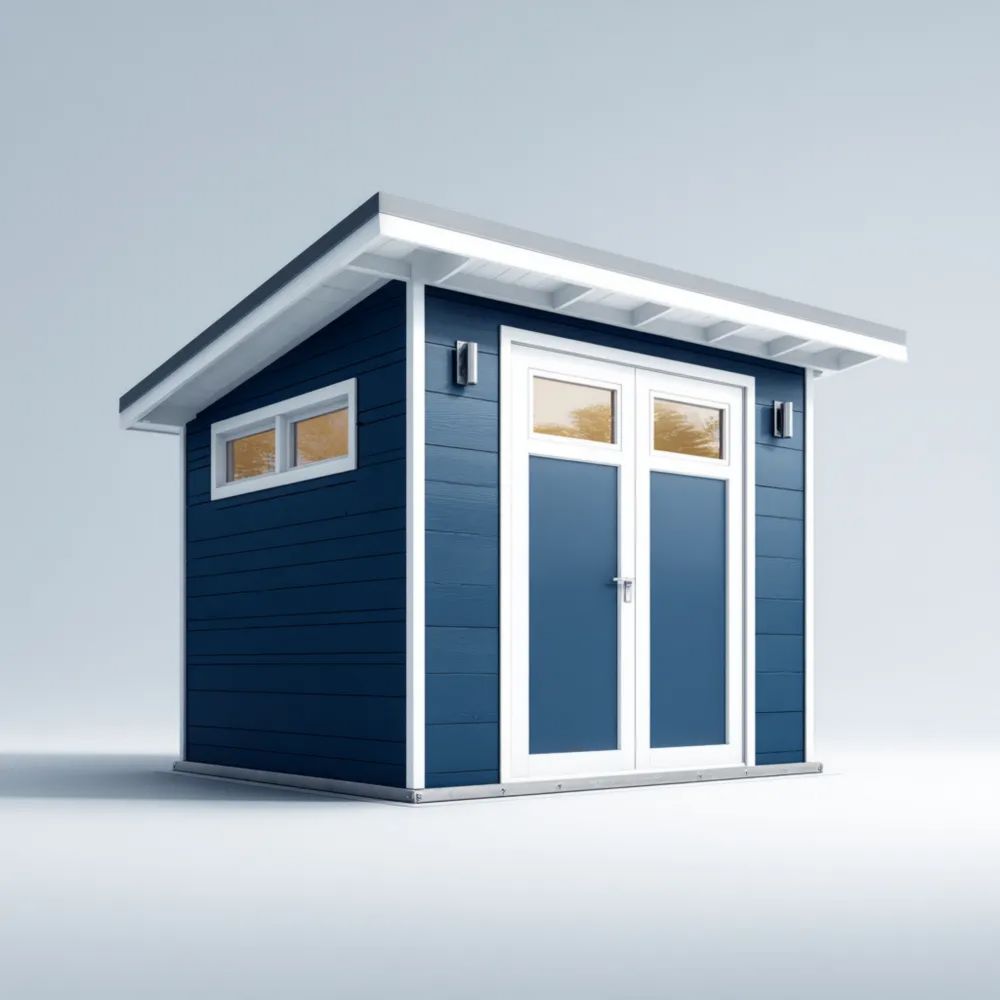 Casetta da giardino in legno 200x150x210 cm - Blu - Design moderno