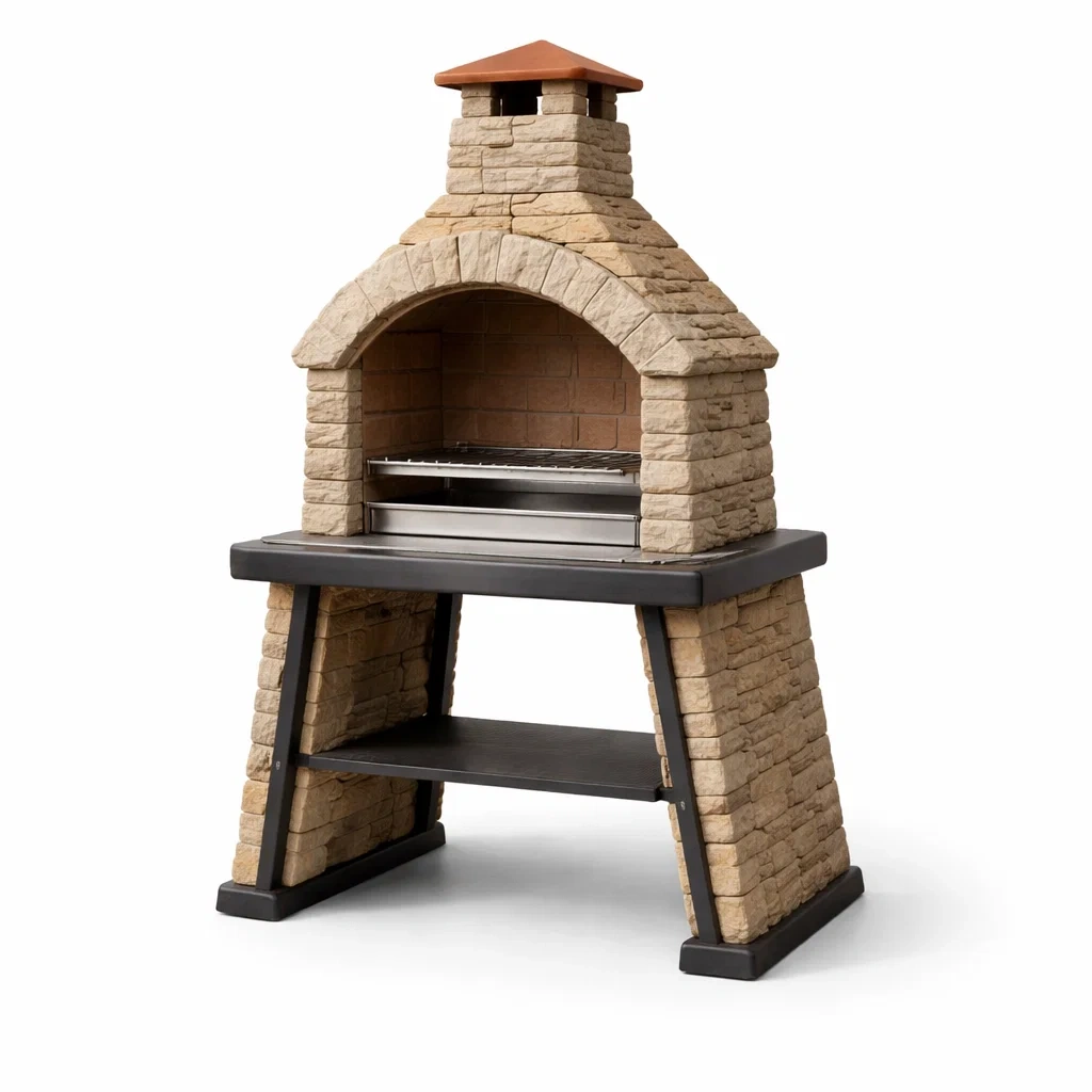 Barbecue en pierre composite avec grille en acier inoxydable-COZYVI STAZZ