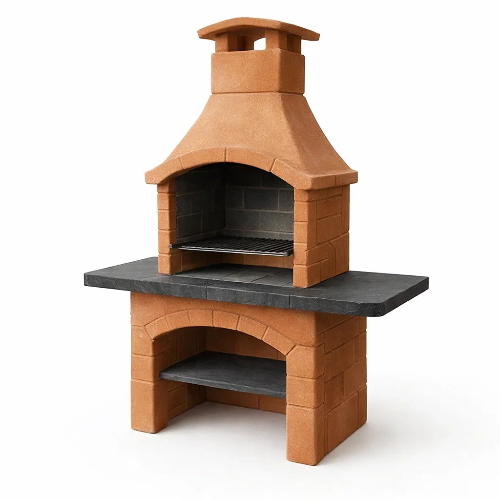 Barbecue en béton réfractaire avec surface en ardoise-COZYVI STAZZ