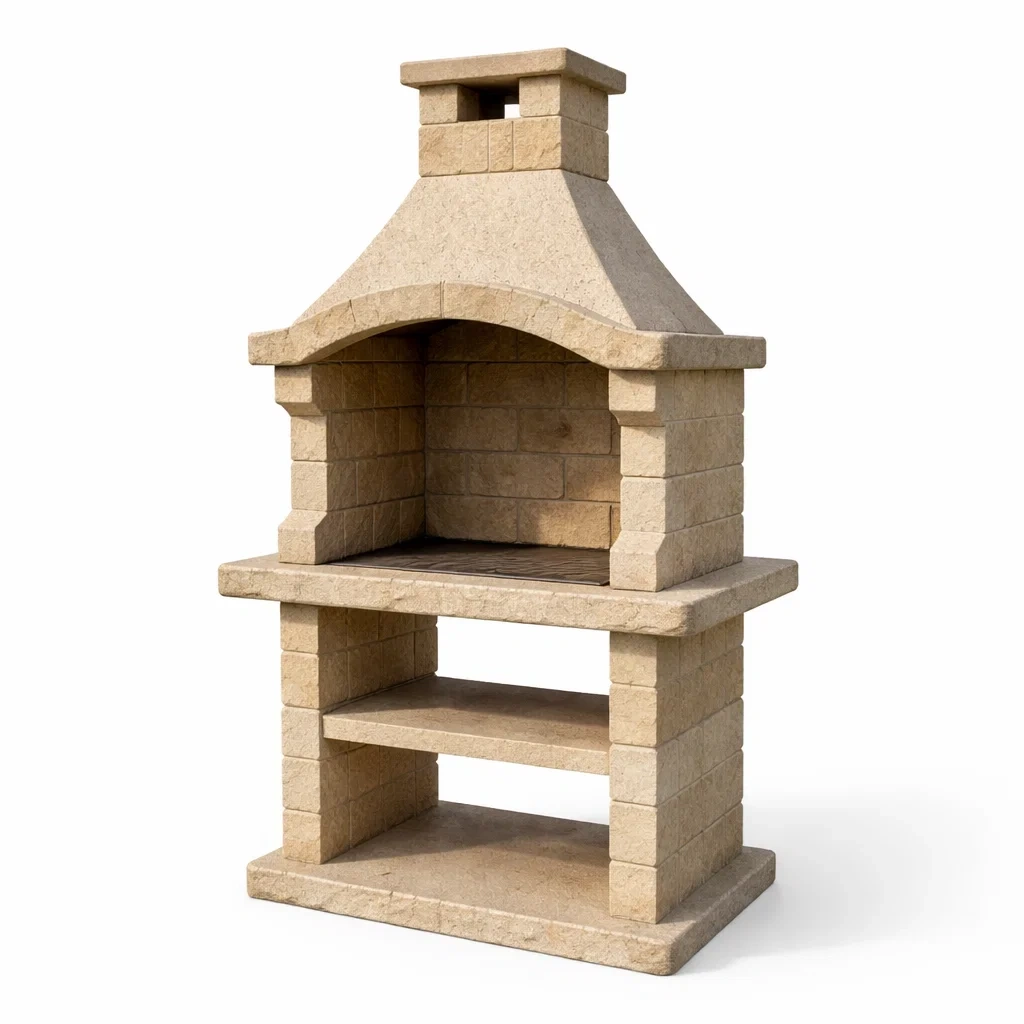 Barbecue en pierre beige-COZYVI STAZZ