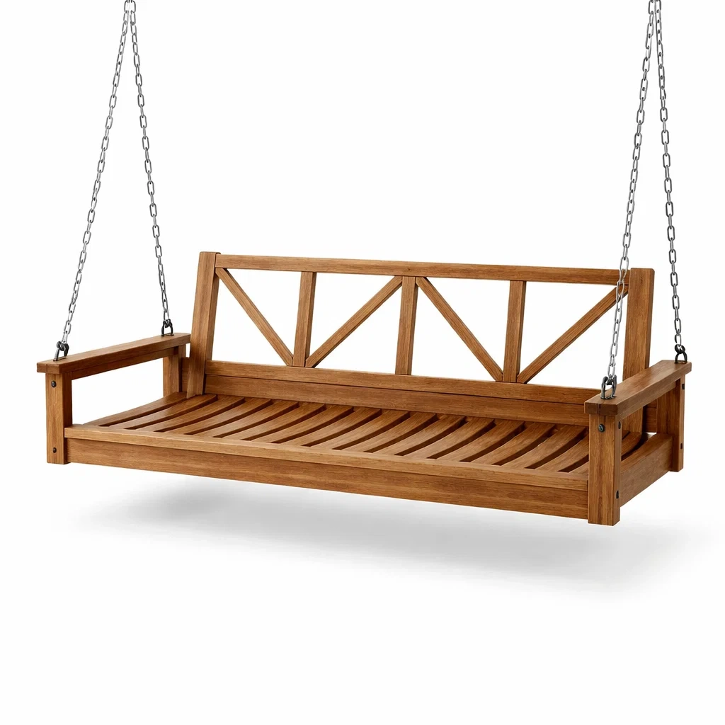 Balancelle de porche en bois d’acacia pour extérieur-COZYVI STAZZ