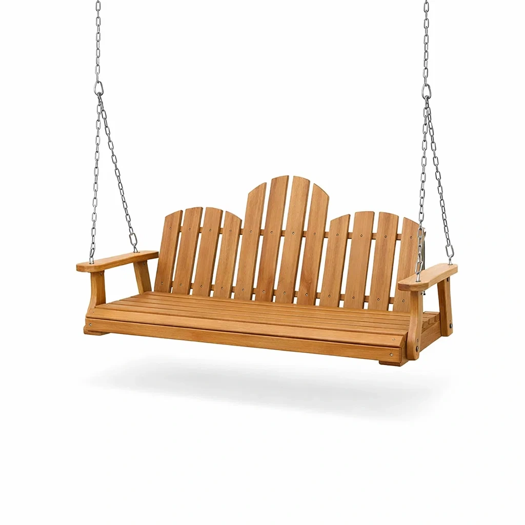 Balancelle de porche suspendue en bois d’acacia-COZYVI STAZZ