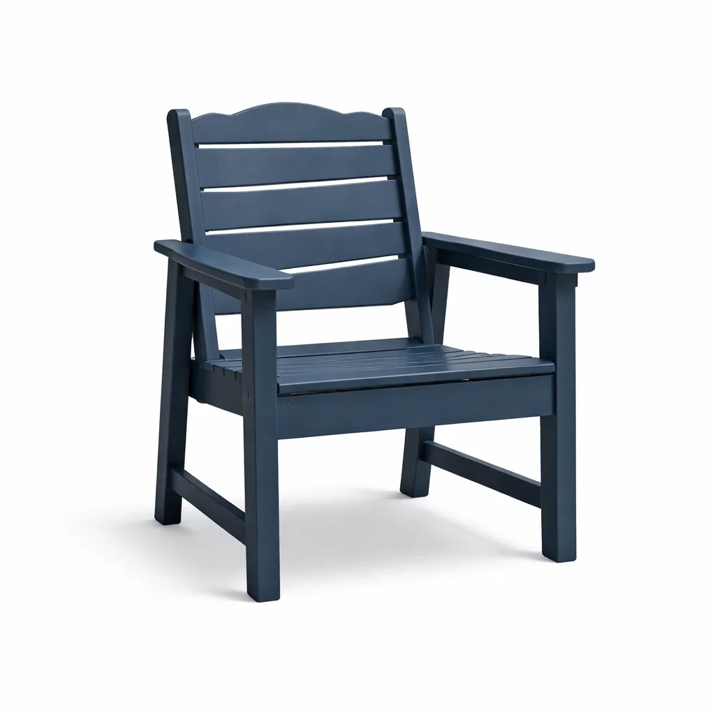 Fauteuil en bois pour extérieur bleu 80x60x70 cm-LUXECRIBZ