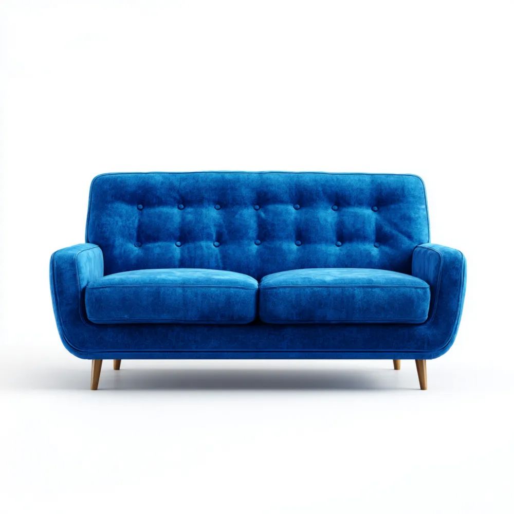 2-Sitzer-Sofa Stoff 140x85x75 cm – Blau – Skandinavisches Design