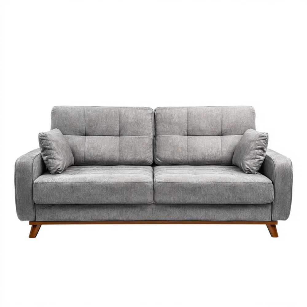 2-Sitzer-Sofa Stoffpolsterung 180x85x90 cm - Hellgrau - Modernes Design