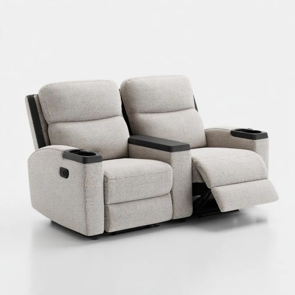 2-Sitzer-Sofa Stoff Liegesessel 150x90x100 cm – Beige – Moderner Komfort