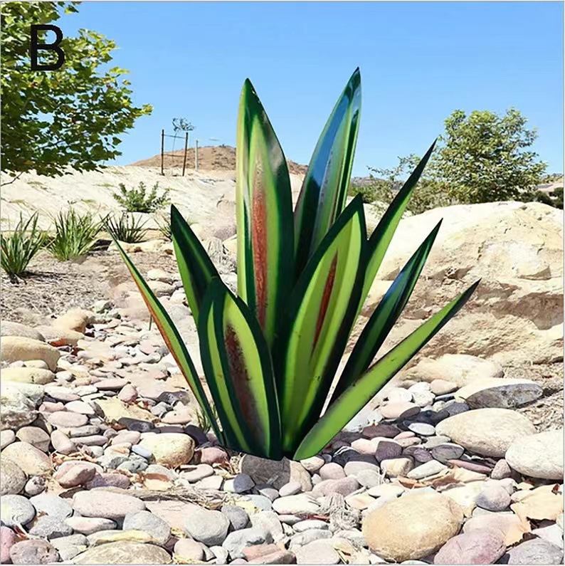 New Iron Art Agave Plant Ornaments Agave Garden Ornaments