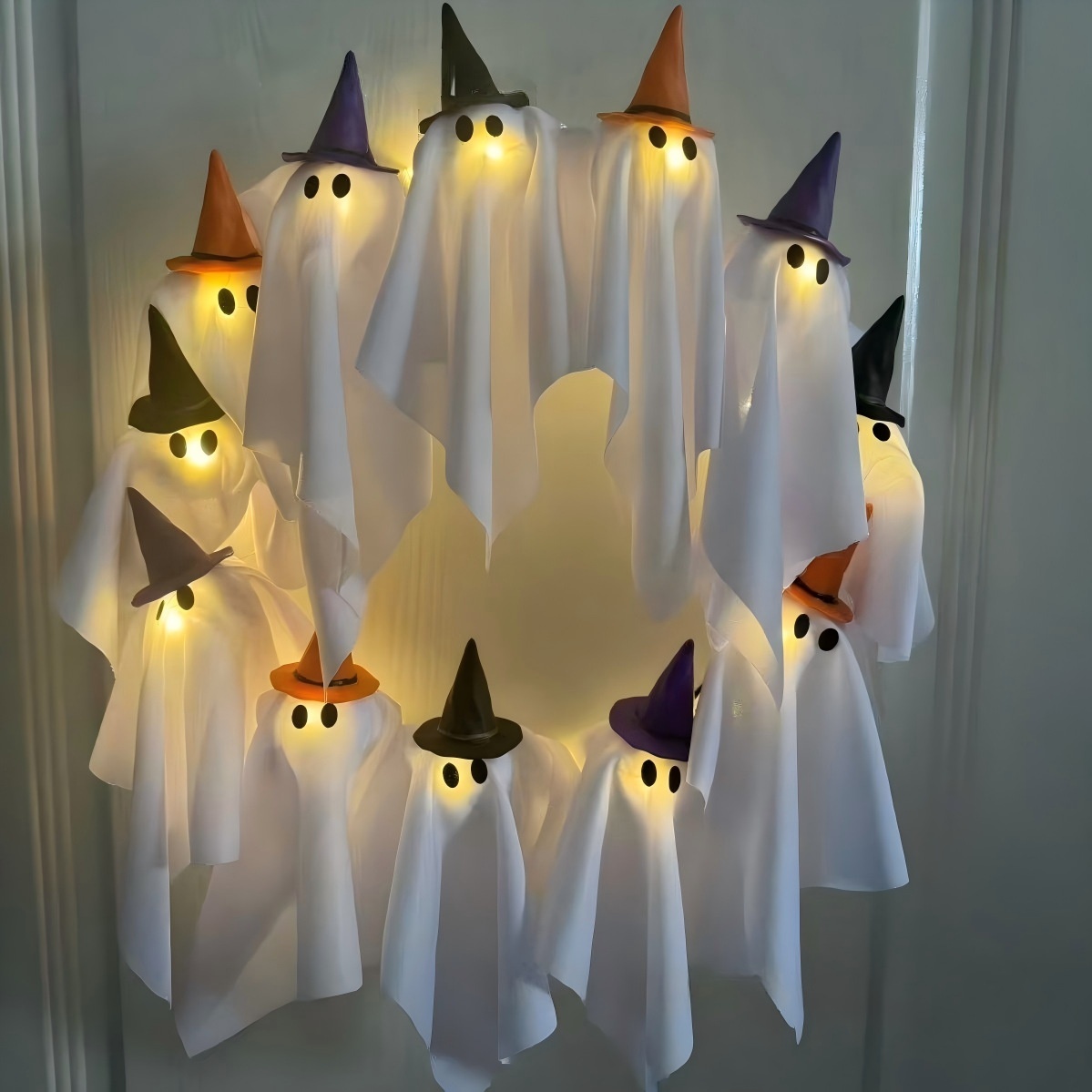 🏆Flash Sale⚡50K+ SOLD! Almost Gone💥Lit Ghosts Wreath