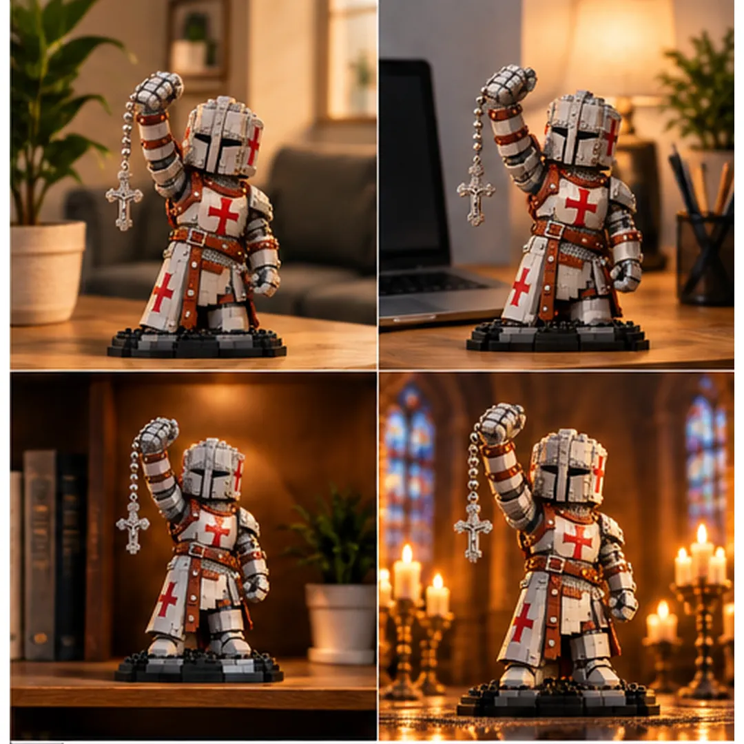 Faithful Knight and Rosary building set gift inspiration