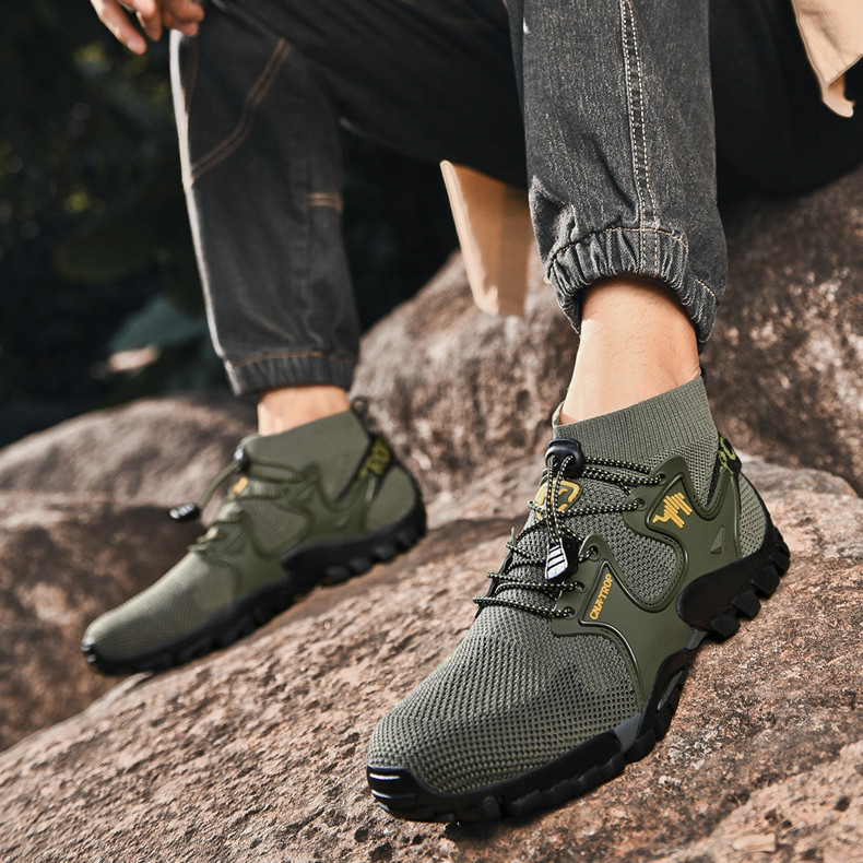 Portable Tied orthopedic hiking shoes