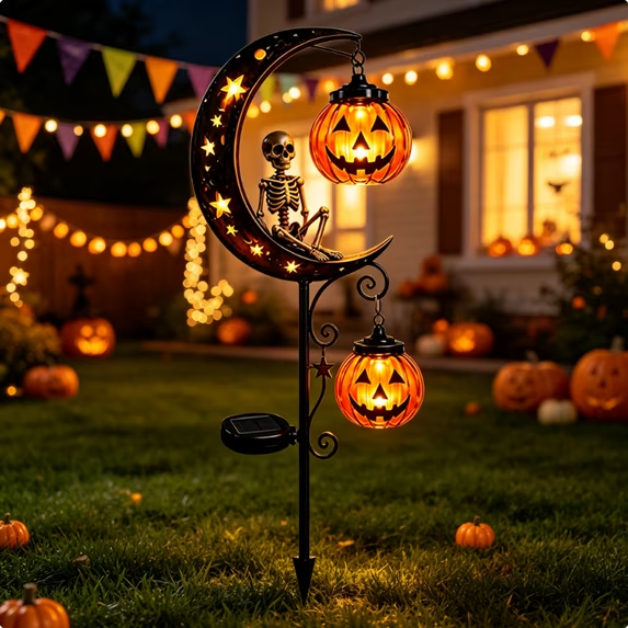 🎃Halloween Early Bird Special Sale 49% OFF-Pumpkin Moon Garden Stake Light