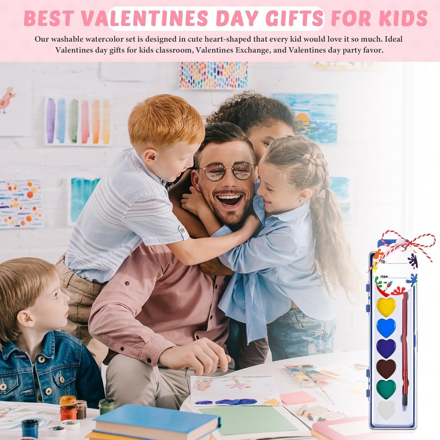 💖🎨Mini Watercolor Paint Set for Valentine's Day | Romantic Art Gift
