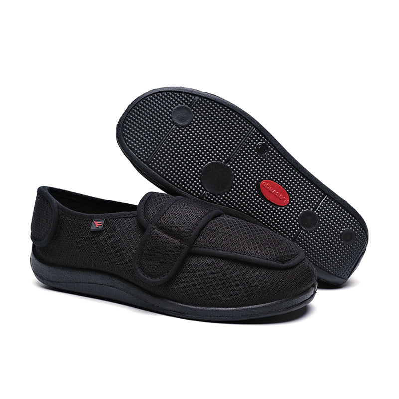 Wide toe box Shoes For Swollen Feet Black