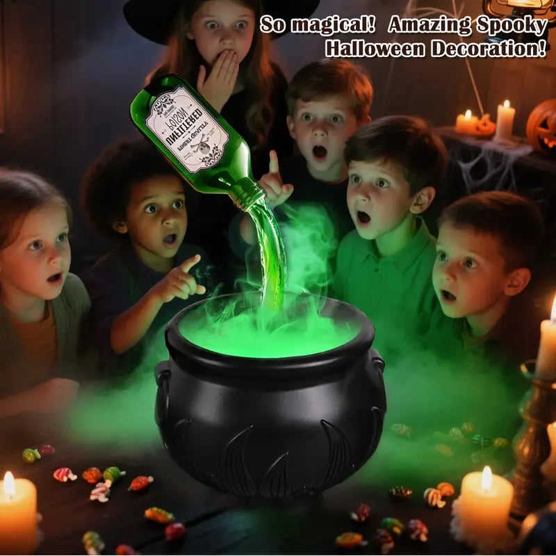 🎃 Halloween Sale 50% OFF — Fire Witch Cauldron, Halloween Home Decor Bucket