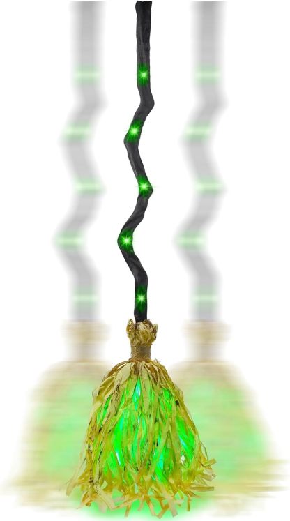 Halloween Party Decorations — Animated Witches Broom Halloween Decor Magic Witch Broomstick