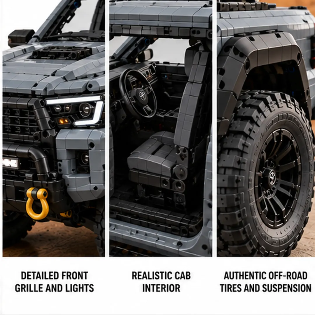 Gift presentation of the HiLux Rugged X inspired collector building set
