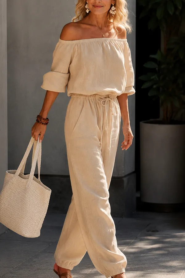 Last Day 70% OFF — Effortless One-Shoulder Jumpsuit