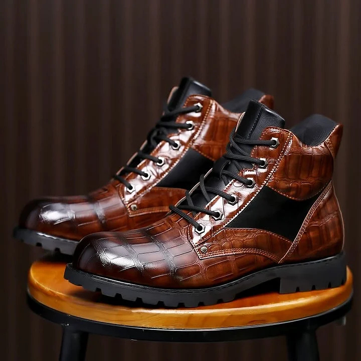Basaschic Men's Comfortable Motorcycle Boots