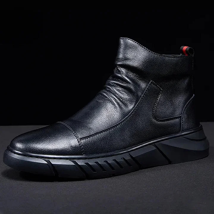 Italian   Genuine Leather Zipper Martin Boots