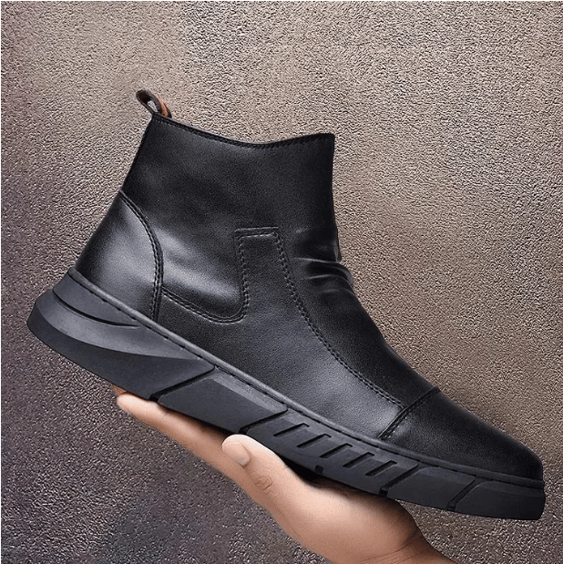 Italian   Genuine Leather Zipper Martin Boots