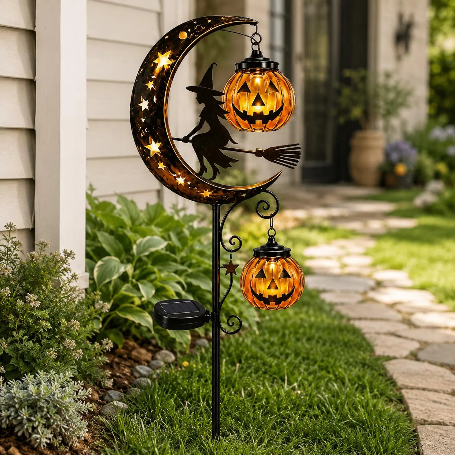 🎃Halloween Early Bird Special Sale 49% OFF-Pumpkin Moon Garden Stake Light