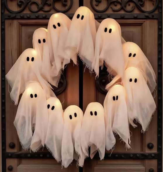 🏆Flash Sale⚡50K+ SOLD! Almost Gone💥Lit Ghosts Wreath