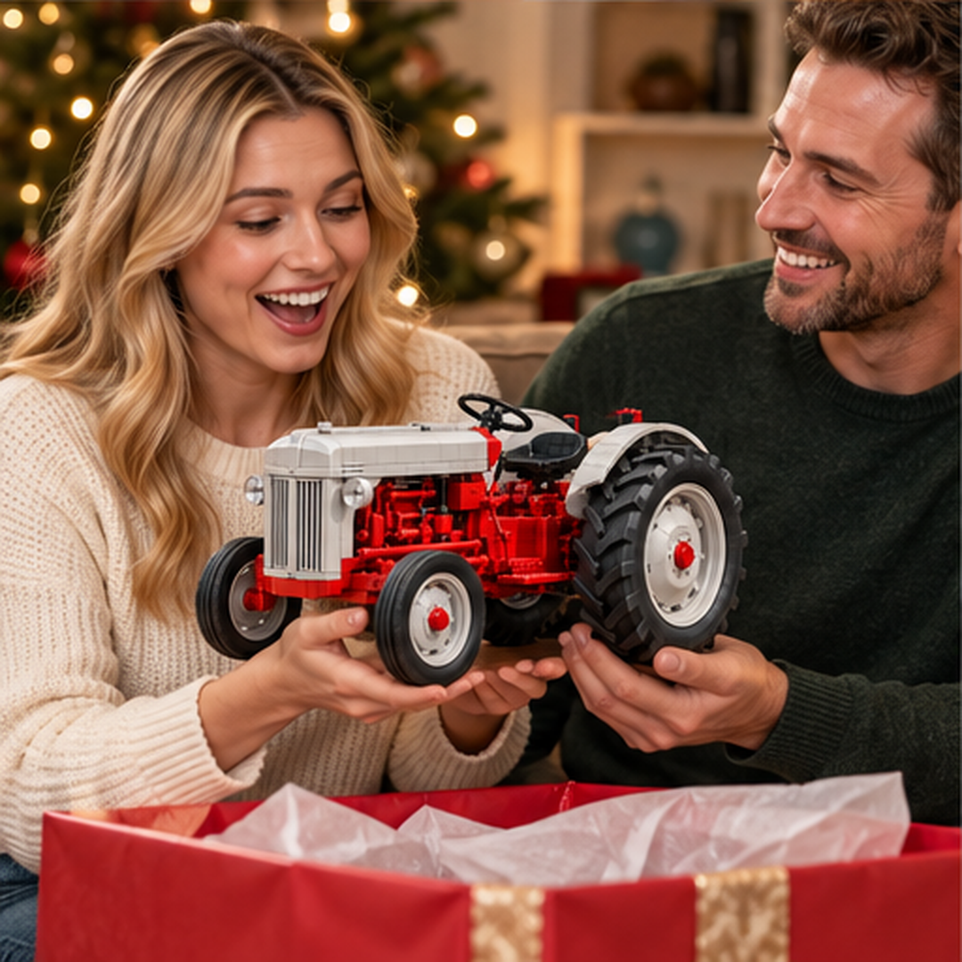 Vintage 8N style farm tractor building model