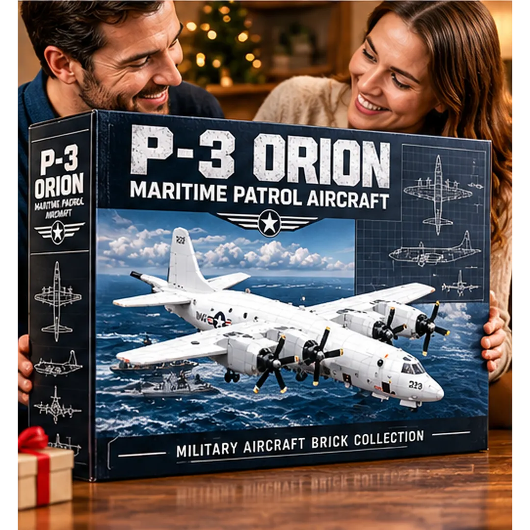 P-3-inspired brick building set as an aviation enthusiast gift