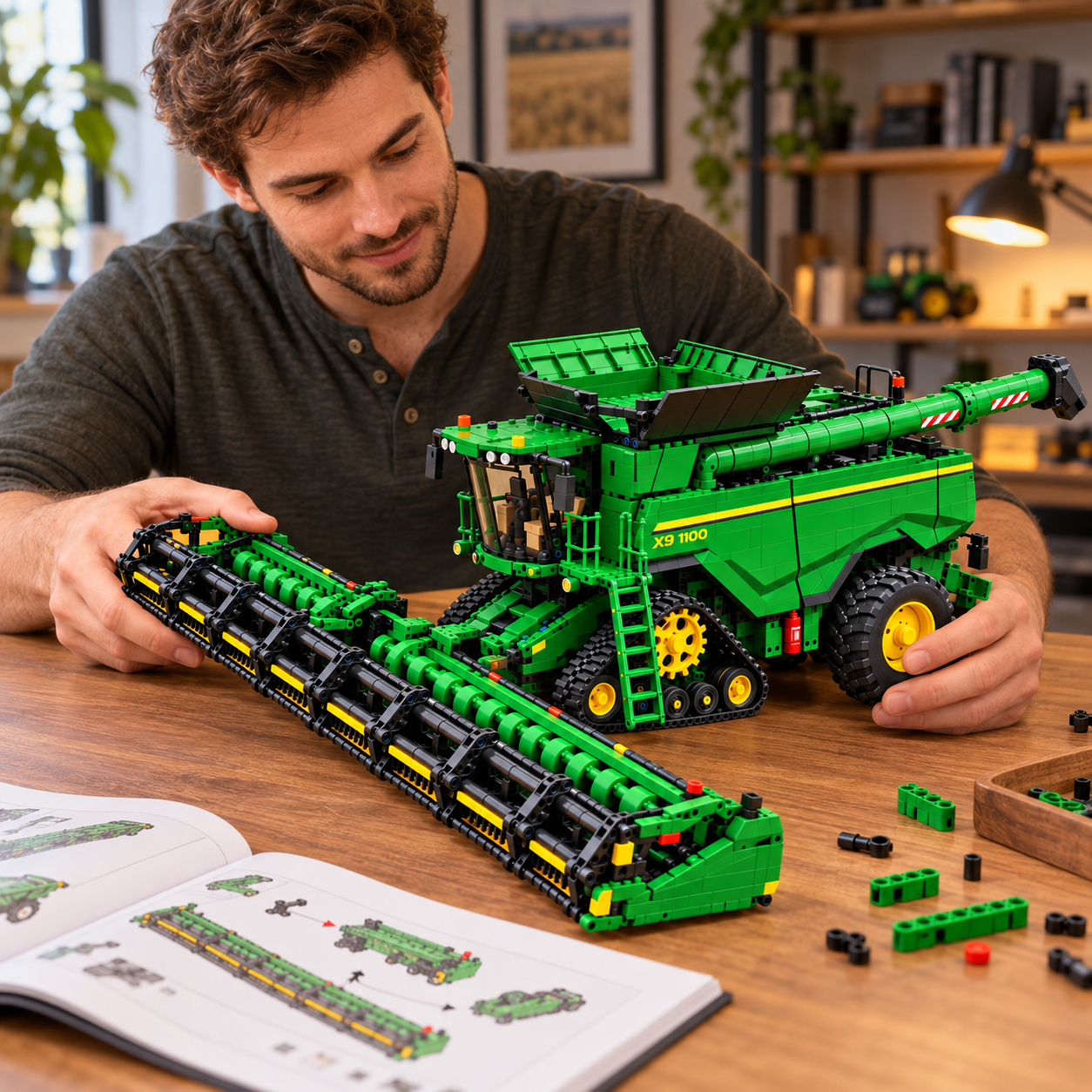 Building the X9 1100 combine harvester collector model