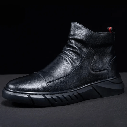 Italian   Genuine Leather Zipper Martin Boots