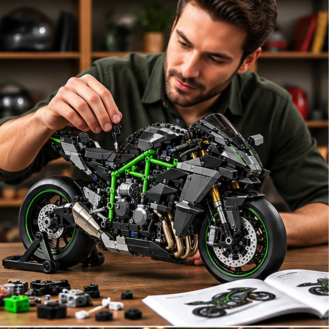 H2R motorcycle collector model displayed in different interiors