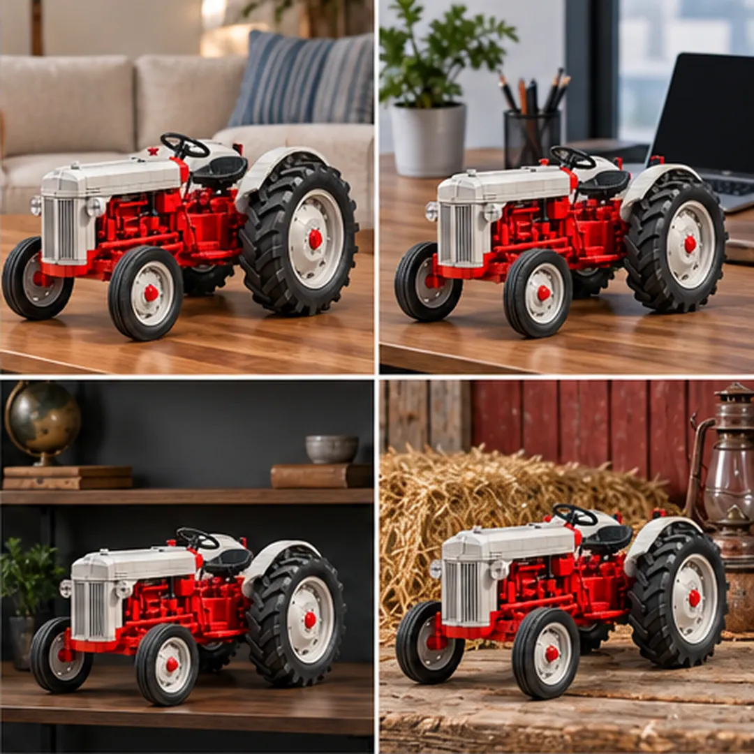 8N tractor building set steering wheel tire engine and grille details