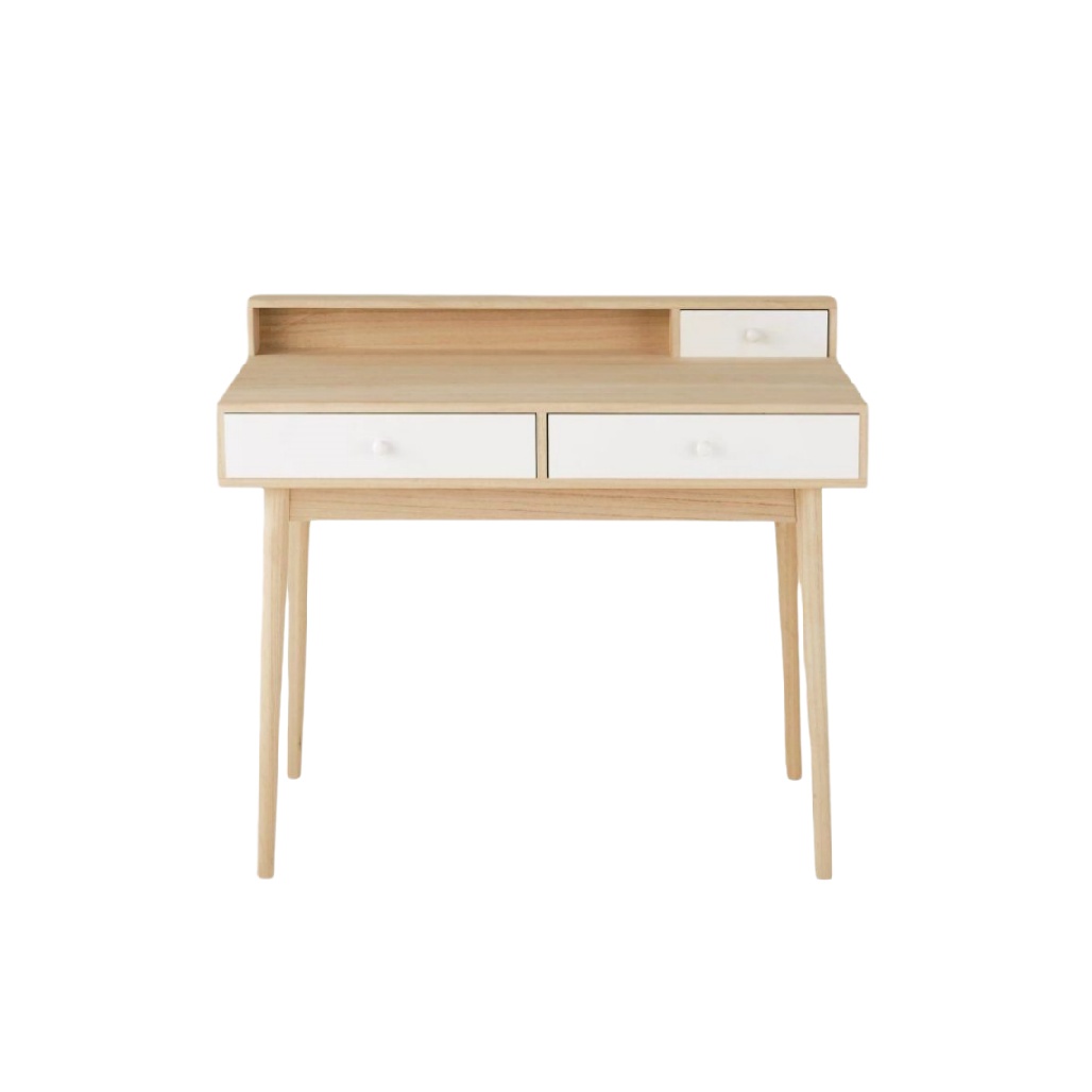 Bureau en bois avec tiroirs pour espace de travail - 90 x 40 x 75-woodemix.com
