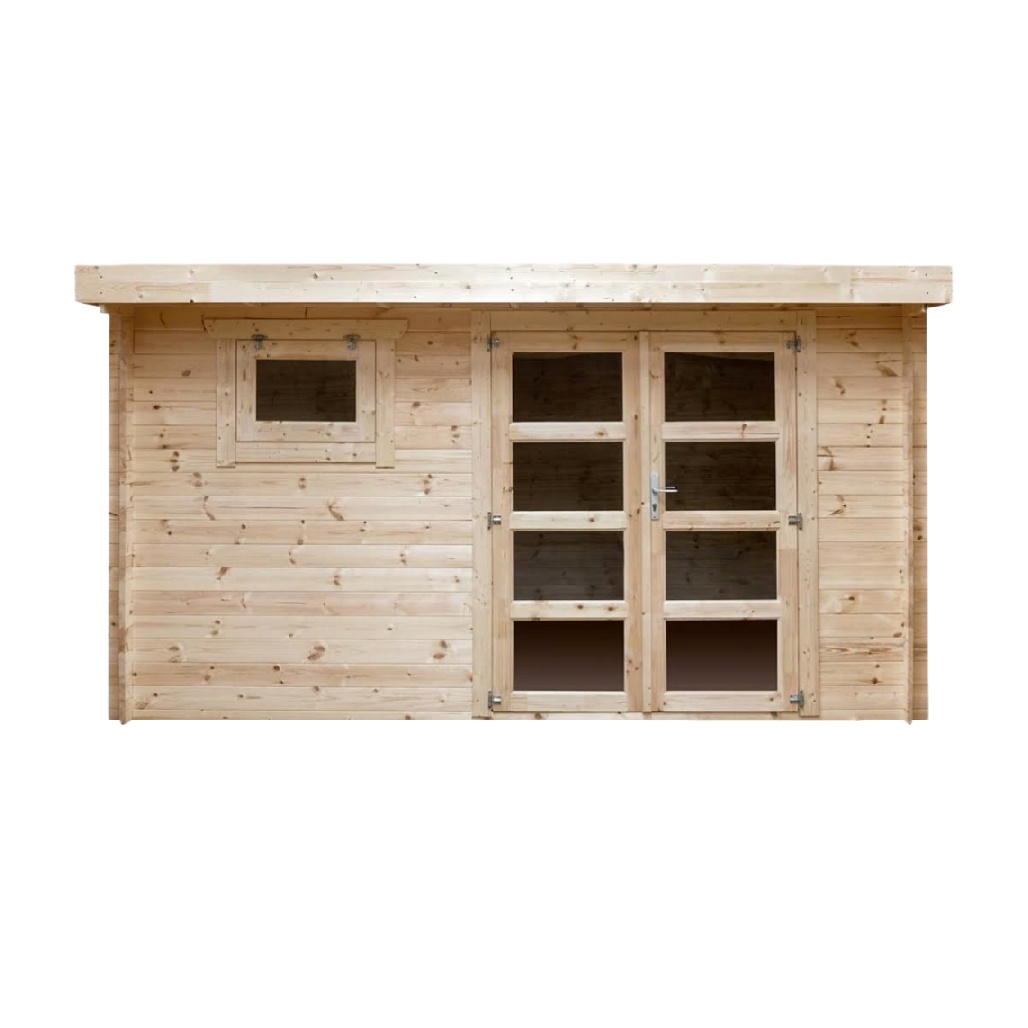 Abri de jardin en bois de pin pour rangement extérieur - 300 x 200 x 200-woodemix.com