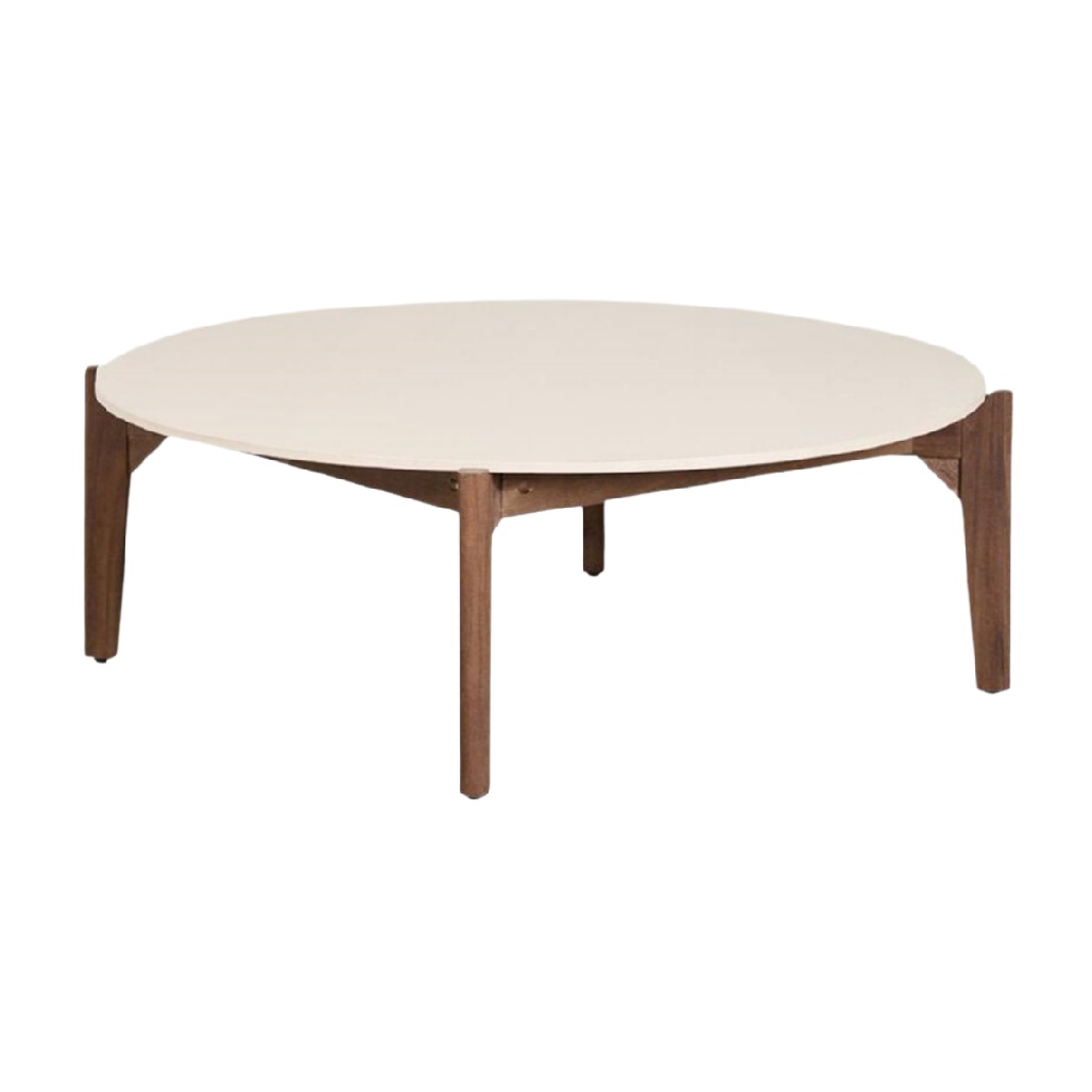 Table basse ronde en bois et MDF pour salon - 100 x 100 x 40-carveera.com