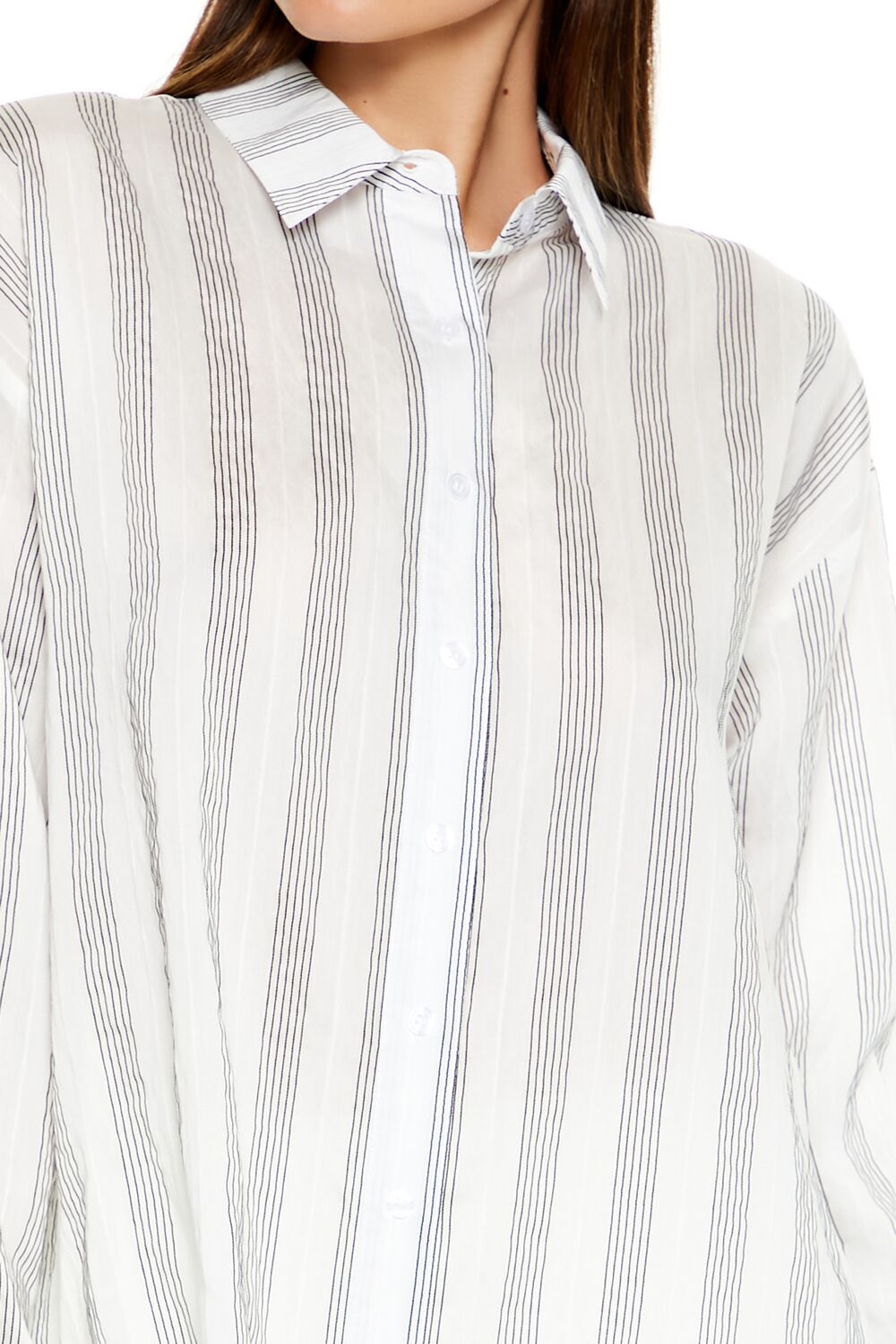 Striped Button-Front Shirt-Feelings Star