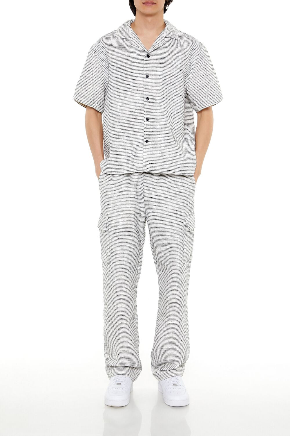 Striped Slim-Fit Cargo Pants-Feelings Star