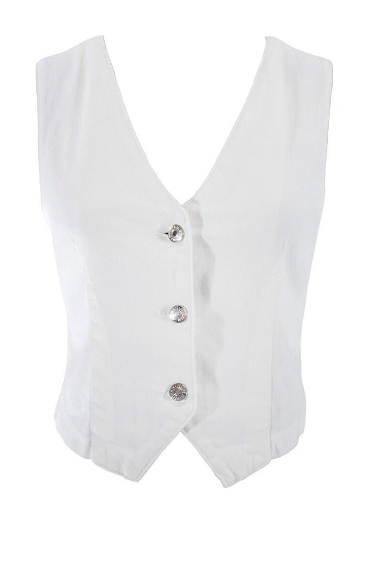 Stretch Denim Vest-Feelings Star