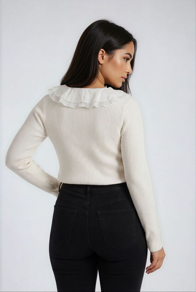 Plus Size Ribbed Knit Tie-Front Cardigan-Feelings Star