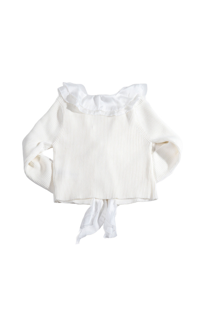 Plus Size Ribbed Knit Tie-Front Cardigan-Feelings Star