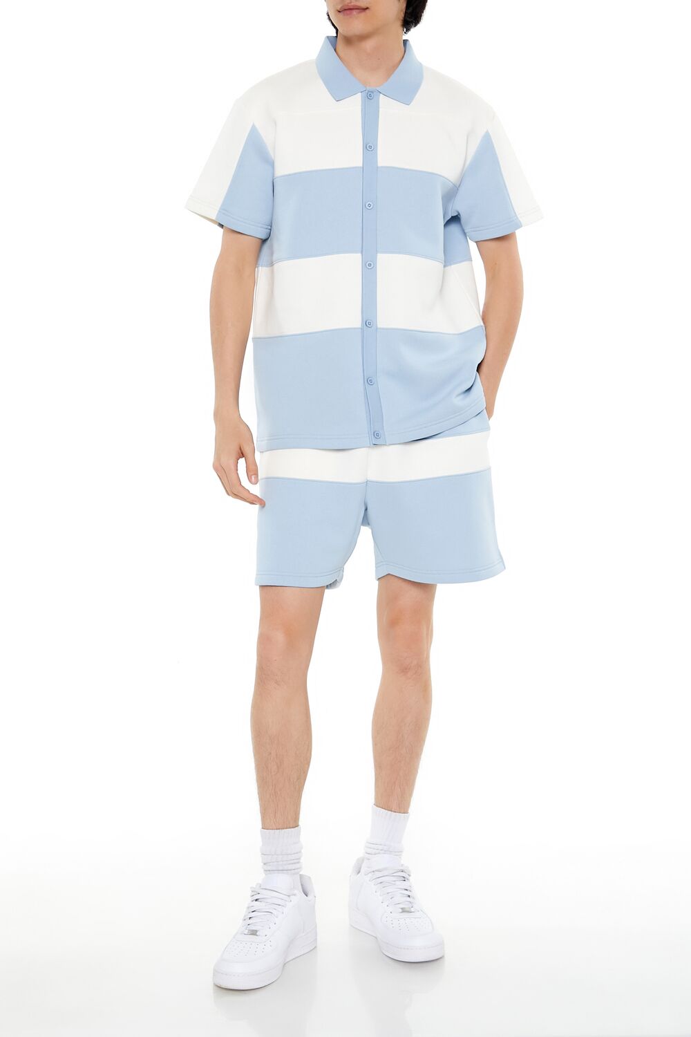 Striped Athletic Shorts-Feelings Star