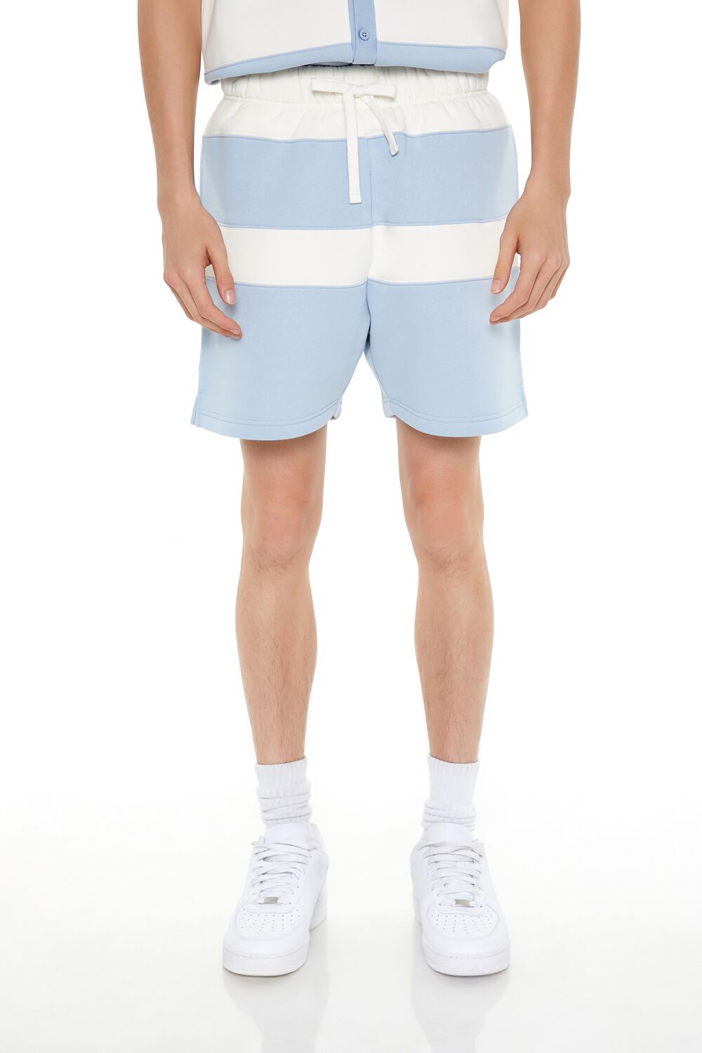 Striped Athletic Shorts-Feelings Star